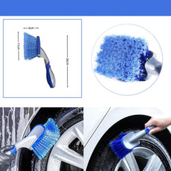 Car Wash and Maintenance Kit Tire Brush Car Wash Gloves Air Conditioner Outlet Brush Glue Gloves Waxing Brush Blue Square Towel