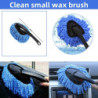 Car Wash and Maintenance Kit Tire Brush Car Wash Gloves Air Conditioner Outlet Brush Glue Gloves Waxing Brush Blue Square Towel