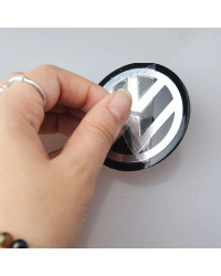 Pegatinas para rueda de coche, 4 piezas, 56mm, emblema central para Volkswagen GTI r-line R Polo T5 Golf Passat Scirocco