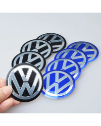 Pegatinas para rueda de coche, 4 piezas, 56mm, emblema central para Volkswagen GTI r-line R Polo T5 Golf Passat Scirocco