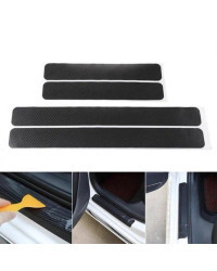 Pegatinas protectoras de alféizar de puerta de coche de fibra de carbono 3D para Volkswagen VW Golf 4 6 7 GTI Tiguan Passat B5 B