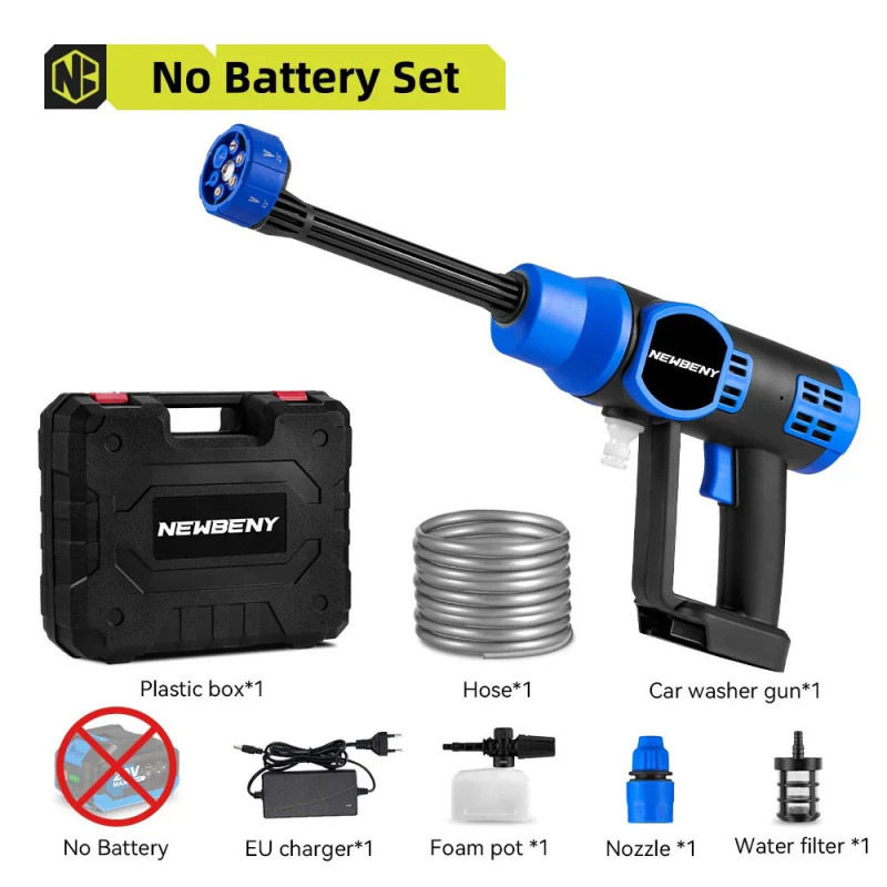 NEWBENY 200Bar 6 IN 1 Brushless Electric High Pressure Washer Cordless Car Garden Washing Power Tools For Makita 18V Battery