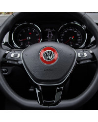 Pegatina embellecedora circular con logotipo para volante de coche, accesorios para Volkswagen VW Golf 4 5 Polo Jetta Mk6 Tiguan