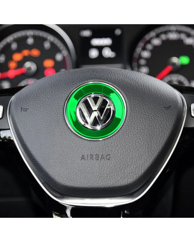 Pegatina embellecedora circular con logotipo para volante de coche, accesorios para Volkswagen VW Golf 4 5 Polo Jetta Mk6 Tiguan