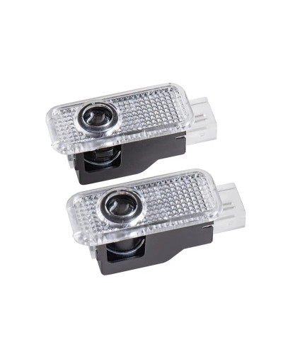 Lámpara LED de bienvenida para puerta de coche, proyector de 2 piezas para VW Touareg 7L Passat B5 B5.5 Phaeton, luz de sombra f