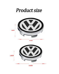 Tapa central de rueda para Volkswagen, emblema de insignia, accesorios de coche, 56/65mm, Jetta, Atlas, Eos, Caddy, Beetle, Mago