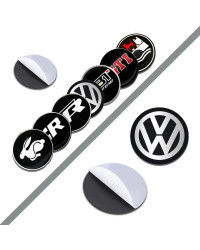 Insignia de aluminio para volante de coche, pegatina embellecedora con logotipo para Volkswagen VW Golf Polo Tiguan Jetta Touran