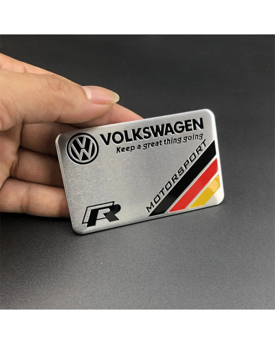 Pegatina de Metal 3D para decoración de carrocería de coche, insignia de aluminio para VW GTI, Polo, Golf, Passat, Tiguan, Arteo