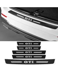 Pegatinas para alféizar de puerta de coche, cubierta protectora de fibra de carbono antiarañazos para Volkswagen VW GTI insignia