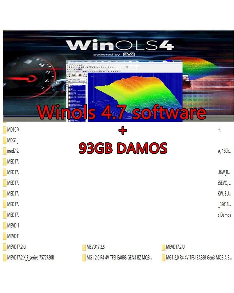 2023 hot sell winols 4.7 software+ 93GB WINOLS DAMOS Big Archive Damos