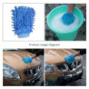 Multiuse Car Wash Gloves Chenille Waterproof Mitt Soft Mesh Back Double-faced Glove Mitt Wax Detailing Brush Car Cleaning Tool