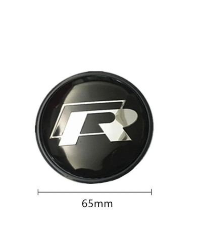 Insignia de rueda de coche, pegatina con emblema de 60mm, 4 piezas, 65mm, para Volkswagen VW Jetta R Rline Touran POLO Golf MK4 