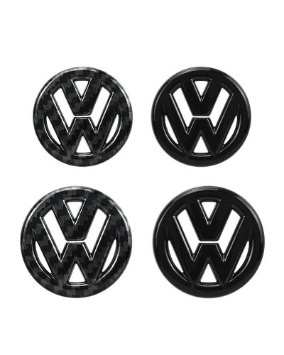 Etiqueta engomada ahuecada del emblema central del volante del coche, ABS, 40, 45, 50mm, Volkswagen, Polo, VW, GTI, Golf, Jetta,