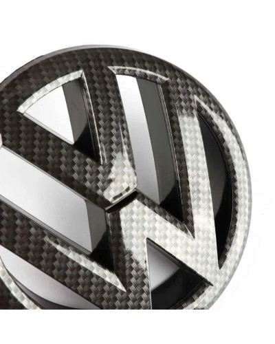 Insignia de parrilla delantera de fibra de carbono para coche, emblema de logotipo, VW Jetta MK6 para Volkswagen, 130, 2011, 201