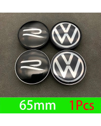 Tapa central de rueda de coche con logotipo R VW, accesorios para Volkswagen VW GTI Rline Polo Golf Passat Magotan Tiguan Lavida