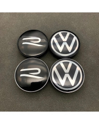 Tapa central de rueda de coche con logotipo R VW, accesorios para Volkswagen VW GTI Rline Polo Golf Passat Magotan Tiguan Lavida