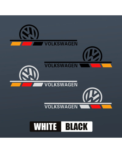 Insignia de PVC para coche VW, 2 piezas, pegatinas para carrocería, accesorios para VW golf RLINE MTM Tiguan Polo Passat TSI TDI