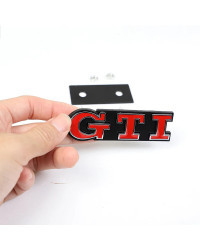 Pegatina de parrilla delantera 3D de Metal para coche, insignia de logotipo GTI, calcomanías para VW GTI, Polo, Golf, Passat, Ti