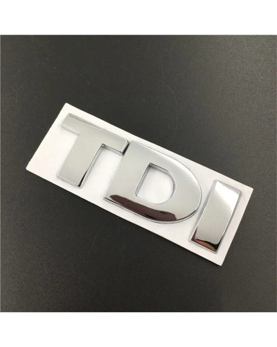 TDI Logo Car Trunk Emblem Sticker para VW Lavida Golf Passat Sharan Jetta Touareg Tiguan Polo Auto Body Badge Decal