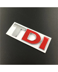 TDI Logo Car Trunk Emblem Sticker para VW Lavida Golf Passat Sharan Jetta Touareg Tiguan Polo Auto Body Badge Decal