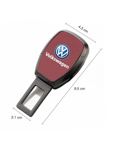 Clip extensor de cuero para cinturón de seguridad de coche, hebilla de bloqueo, enchufe para VW GTI, Polo, Golf, Passat, Tiguan,