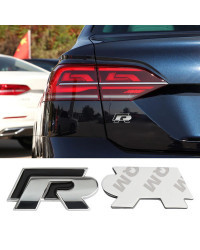 Etiqueta engomada del emblema del maletero de la rejilla delantera del coche 3D para el logotipo de R Rline VW Polo Passat Golf 