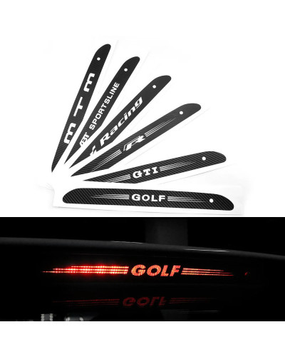 Luces de freno altas de fibra de carbono para coche, pegatina de lámpara para Volkswagen GTI r-line Polo T5 Golf Passat Scirocco