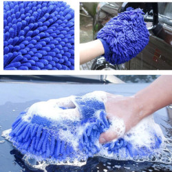 Chenille Car Wash Gloves Microfiber Wipe Car Sponge Scratch Free Car Wash Cleaning Coral Velvet Double-Sided Car Cleaning Tool