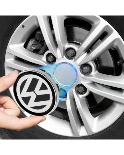 Tapa central de rueda para Volkswagen, cubierta de cubo con emblema, accesorios para coche, Tiguan, GTI, TOURAN, PASSAT, GOLF, P