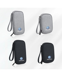 Bolsa portátil para llaves de coche, organizador de auriculares, Cable de datos, bolsa de almacenamiento para VW GTI, Polo, Golf