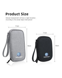 Bolsa portátil para llaves de coche, organizador de auriculares, Cable de datos, bolsa de almacenamiento para VW GTI, Polo, Golf