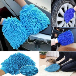 2PCS Car Wash Double Faced Glove Microfiber Chenille Gloves Thick Car Cleaning Mitt Wax Detailing Brush Auto Care Brush Cleaning