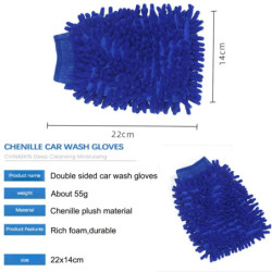 2PCS Car Wash Double Faced Glove Microfiber Chenille Gloves Thick Car Cleaning Mitt Wax Detailing Brush Auto Care Brush Cleaning