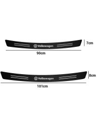 Pegatinas de protección para parachoques trasero de coche, pegatinas de fibra de carbono para Volkswagen VW Scirocco GOLF MK6 Po