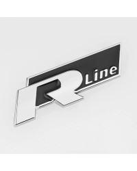 Emblema de rejilla delantera de coche Volkswagen r-line, pegatinas de Metal 3D, decoración de carrocería para VW Golf, Tiguan, J