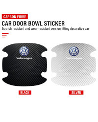 Pegatina de protección para manija de puerta de coche, 4 piezas, emblema, estilo de coche para VW Volkswagen Golf GTI Bora Passa