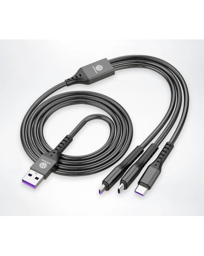 Cable de carga rápida para coche, Cable Micro Usb tipo C, 3 en 1, 100w, para VW GTI, Polo, Golf, Passat, Tiguan, Arteon, Touareg