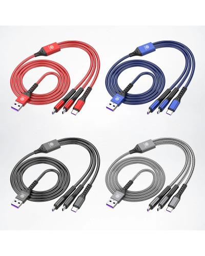 Cable de carga rápida para coche, Cable Micro Usb tipo C, 3 en 1, 100w, para VW GTI, Polo, Golf, Passat, Tiguan, Arteon, Touareg