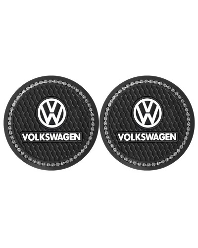 Posavasos de silicona para coche, almohadilla antideslizante con ranura para taza de agua, 1/2 piezas, para Volkswagen, VW, Golf