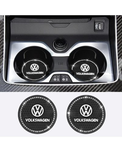 Posavasos de silicona para coche, almohadilla antideslizante con ranura para taza de agua, 1/2 piezas, para Volkswagen, VW, Golf