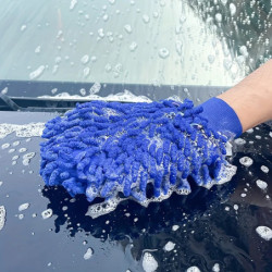 1 PCS Chenille Plush Gloves for Car Cleaning Thickened Doublesided Car Cleaning Tools Ultrafine Fiber Car Washing Gloves