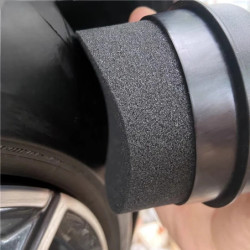 Car Tire Waxing Sponge Car Wax Applicator Pad with Lid Curved Shaped Easy Waxing Tire Sponge Tire Cleaning Tools Detailing Brush