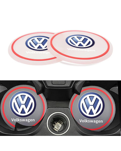 Alfombrilla de silicona antideslizante para decoración de coche, 2 piezas, para VW Jetta, Golf, Tiguan, Transporter, Passat T5, 