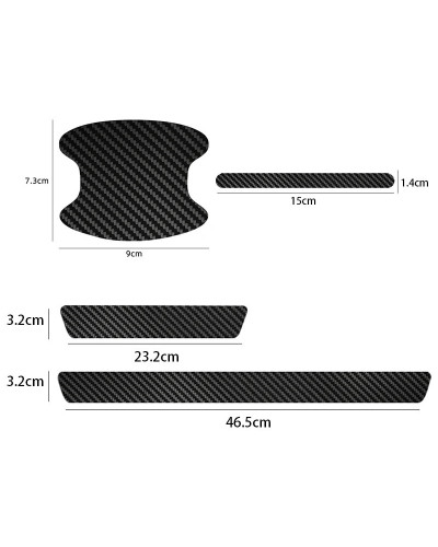 Barra de umbral automotriz con manija de puerta, pegatina protectora contra arañazos para Volkswagen VW GOLF Polo Tiguan JETTA G