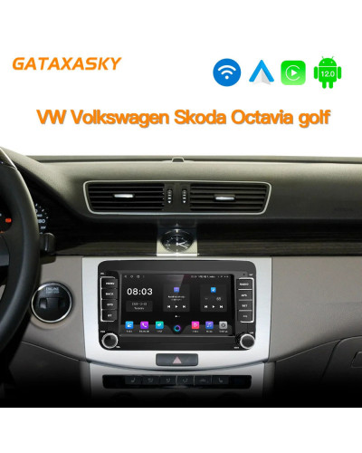 GATAXASKY-REPRODUCTOR multimedia para coche, Radio de 7 pulgadas, 2 din, Android 12, Carplay, para VW, Volkswagen, Passat B7, B6