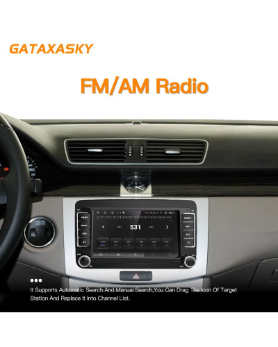 GATAXASKY-REPRODUCTOR multimedia para coche, Radio de 7 pulgadas, 2 din, Android 12, Carplay, para VW, Volkswagen, Passat B7, B6