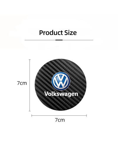 Posavasos de cuero para coche, alfombrilla antiruido para taza de agua, 2 piezas, para VW GTI R Line Polo Golf Passat Tiguan Art