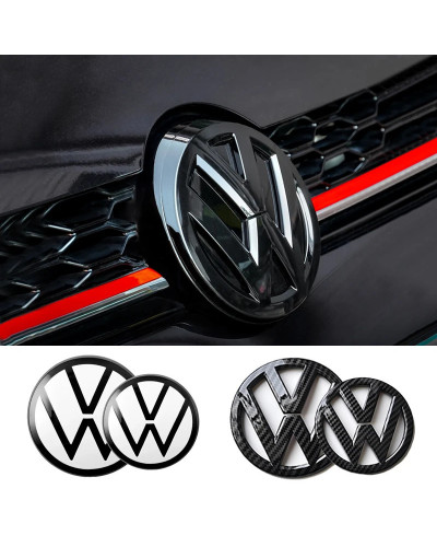 Emblema de rejilla delantera para radiador de coche, pegatina para VW GTI, Polo, Golf, Passat, Tiguan, Arteon, Touareg, Taigo, C