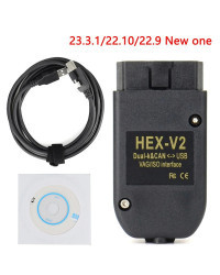 V23.1 VAGCOM 22,10, escáner Obd2 HEX V2, VAG COM 21,9 para VW, AUDI, Skoda, Seat, ATMEGA162, multilenguaje, VAG COM HEX V2