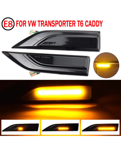 Indicador lateral dinámico Led para coche, luz intermitente secuencial para VW Transporter T6 Multivan Caddy 2015-2019, 2 unidad